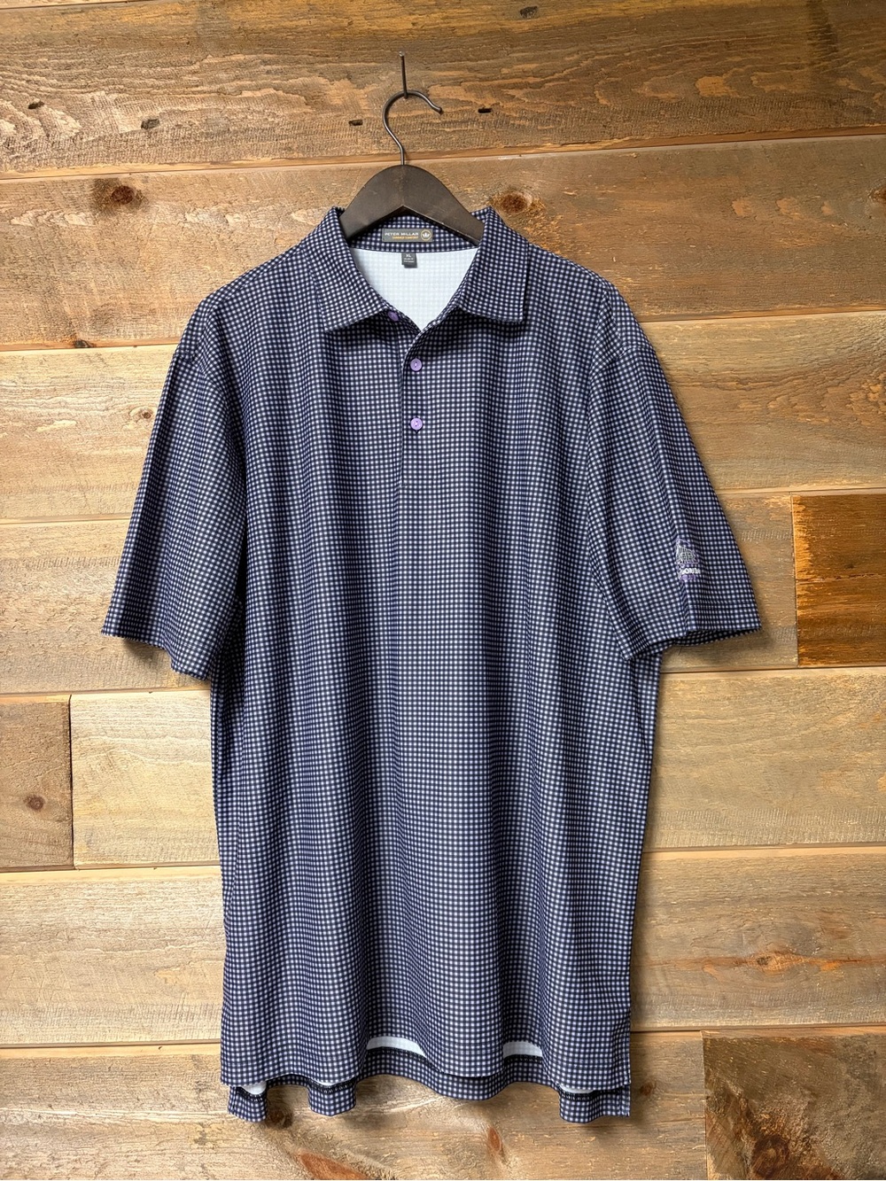 Peter Millar Polo Shirt Mens XL Summer Comfort Olde Florida Golf Club Checkered